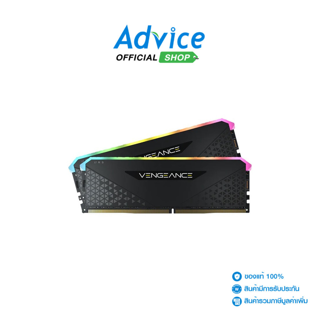 CORSAIR RAM DDR4(3600) 16GB (8GBX2) VENGEANCE RS RGB BLACK (CMG16GX4M2D3600C18) - A0138962