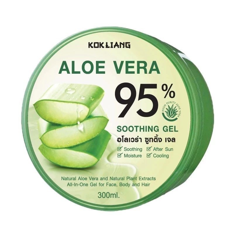 Kokliang ก๊กเลี้ยง อโลเวร่า ซูทติ้ง เจล95% ว่านหางจระเข้ ปริมาณสุทธิ 300 มล.