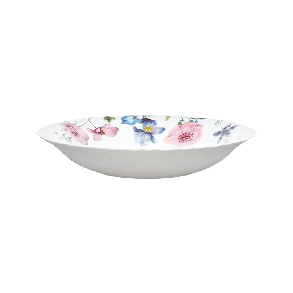 จานลึก แก้วโอปอล 8.5 นิ้ว KECH CARNATION อุปกรณ์บนโต๊ะอาหาร อุปกรณ์ใส่อาหาร OPAL GLASS DEEP PLATE KE