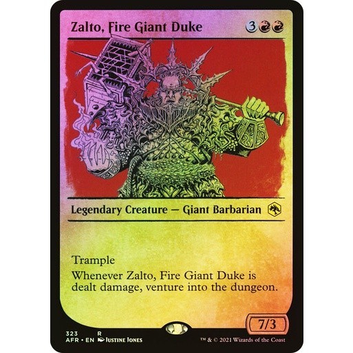 [MTG] Zalto, Fire Giant Duke (Showcase) [MID] [RED] [RARE] [FOIL] [ENG] (การ์ดเมจิค / Magic the Gath