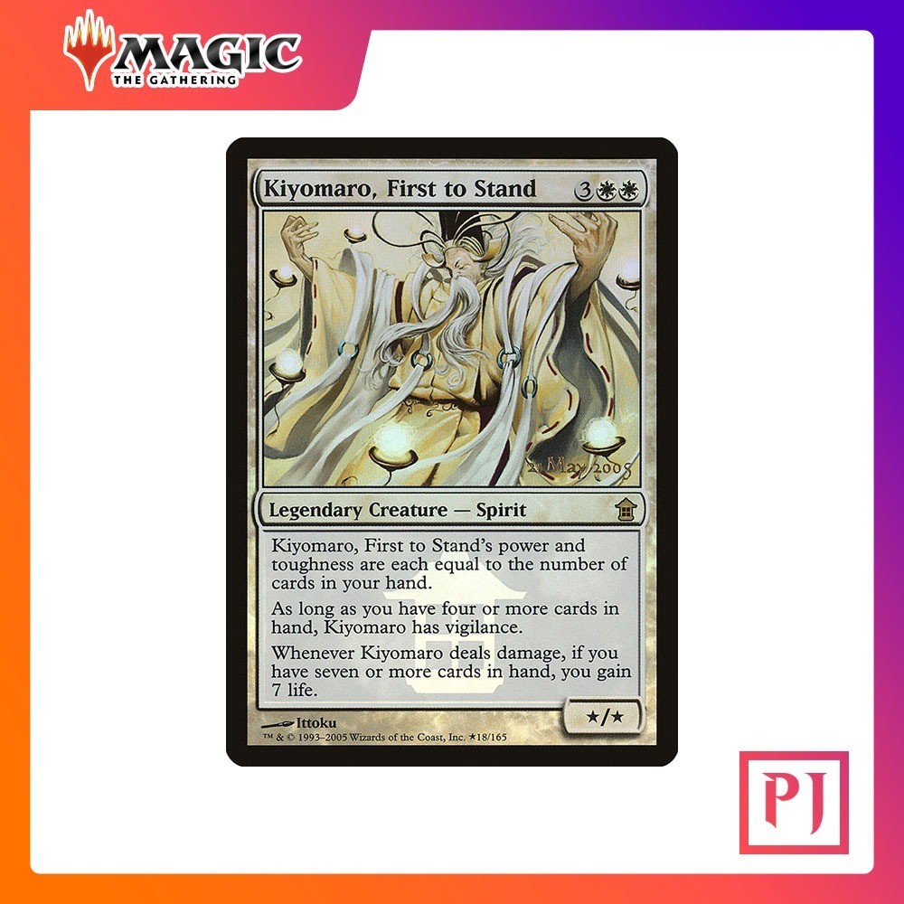 [MTG] Kiyomaro, First to Stand (Prerelease) [SOK] [WHITE] [RARE] [FOIL] [ENG] (การ์ดเมจิค / Magic th