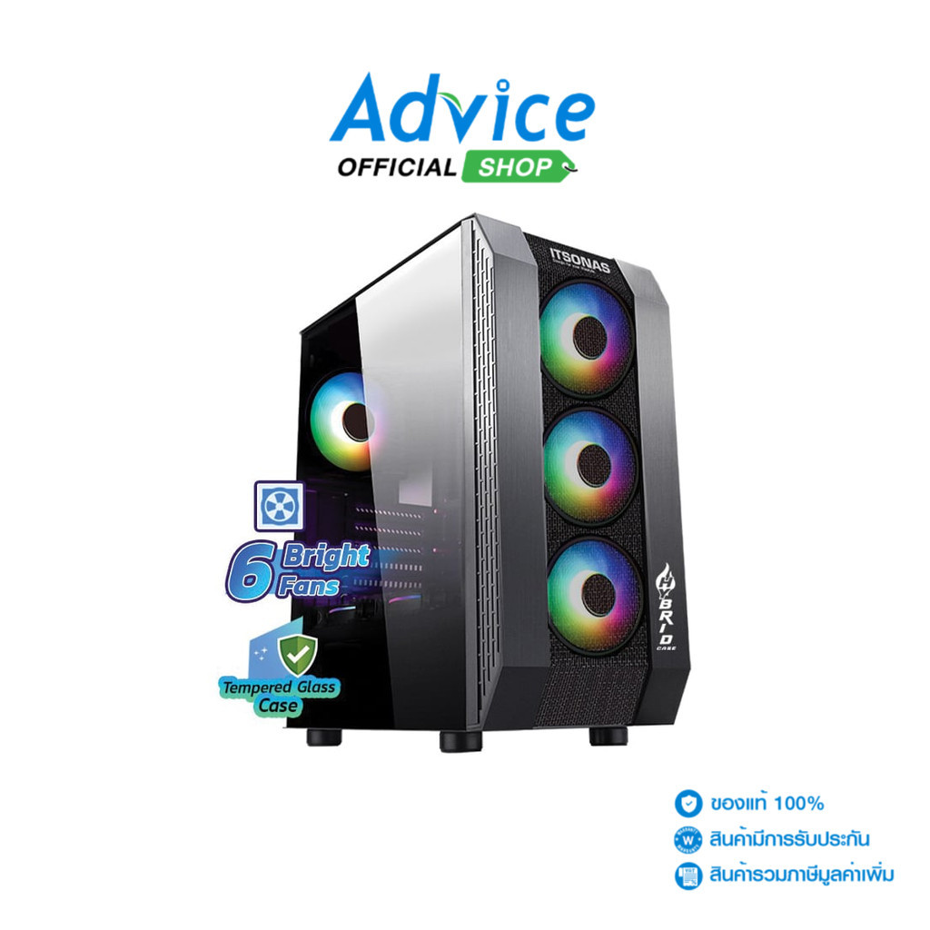 ITSONAS ATX CASE (NP) HYBRID RGB TGBLACK - A0131168