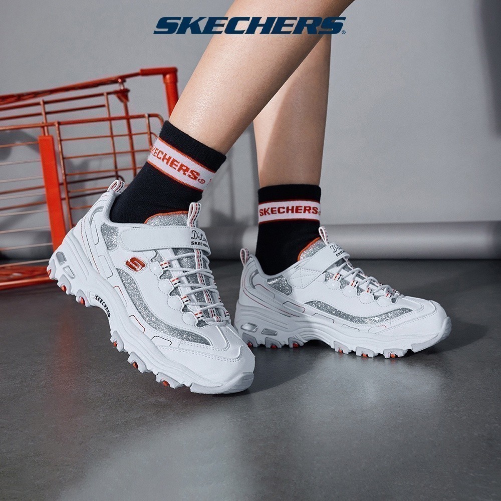 Skechers สเก็ตเชอร์ส รองเท้า เด็กผู้หญิง Sport D'Lites Shoes - 664151L-WHT