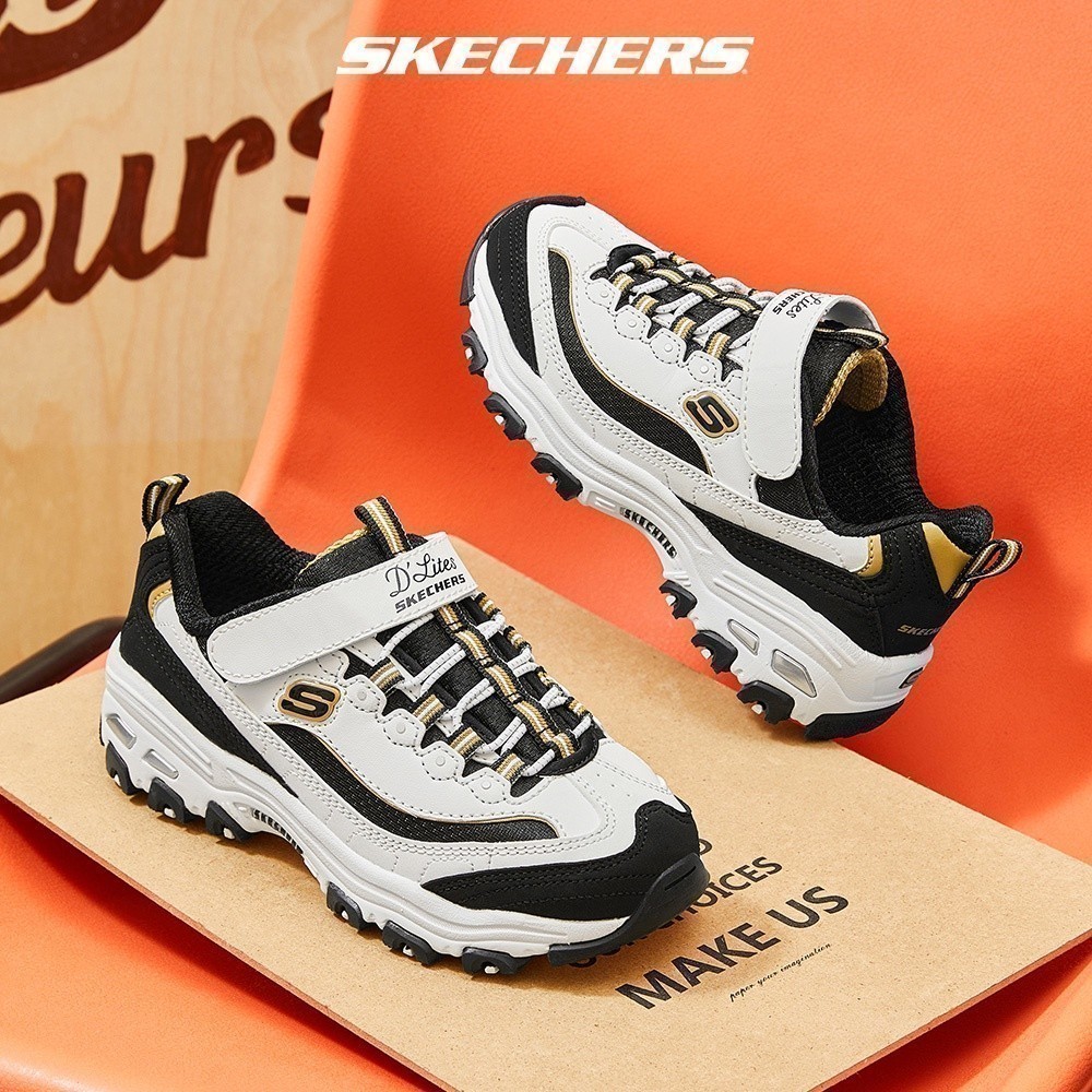 Skechers สเก็ตเชอร์ส รองเท้า เด็กผู้ชาย Sport D'Lites Shoes - 403825L-WBK