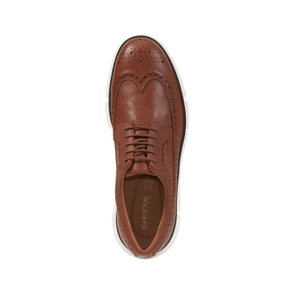 GEOX รองเท้าหนังผู้ชาย รุ่น U ADACTER F B - LIGHT BROWN SS23 (U35B6BC6002M_S3BRXX) - รูปที่ 3