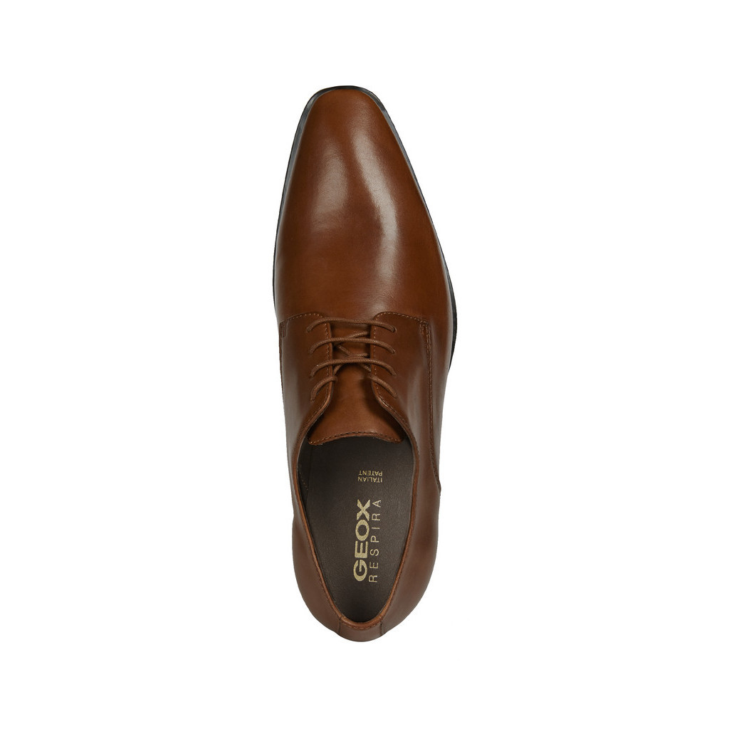 GEOX รองเท้าหนังผู้ชาย รุ่น UOMO HIGH LIFE - DK COGNAC SS24 (U0299BC6026M_S4BRXX)