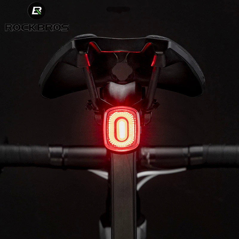 ROCKBROS ไฟท้ายจักรยานกันน้ำขี่ไฟท้าย Led USB ชาร์จจักรยานเสือภูเขาไฟขี่จักรยานไฟท้ายไฟจักรยานโคมไฟ