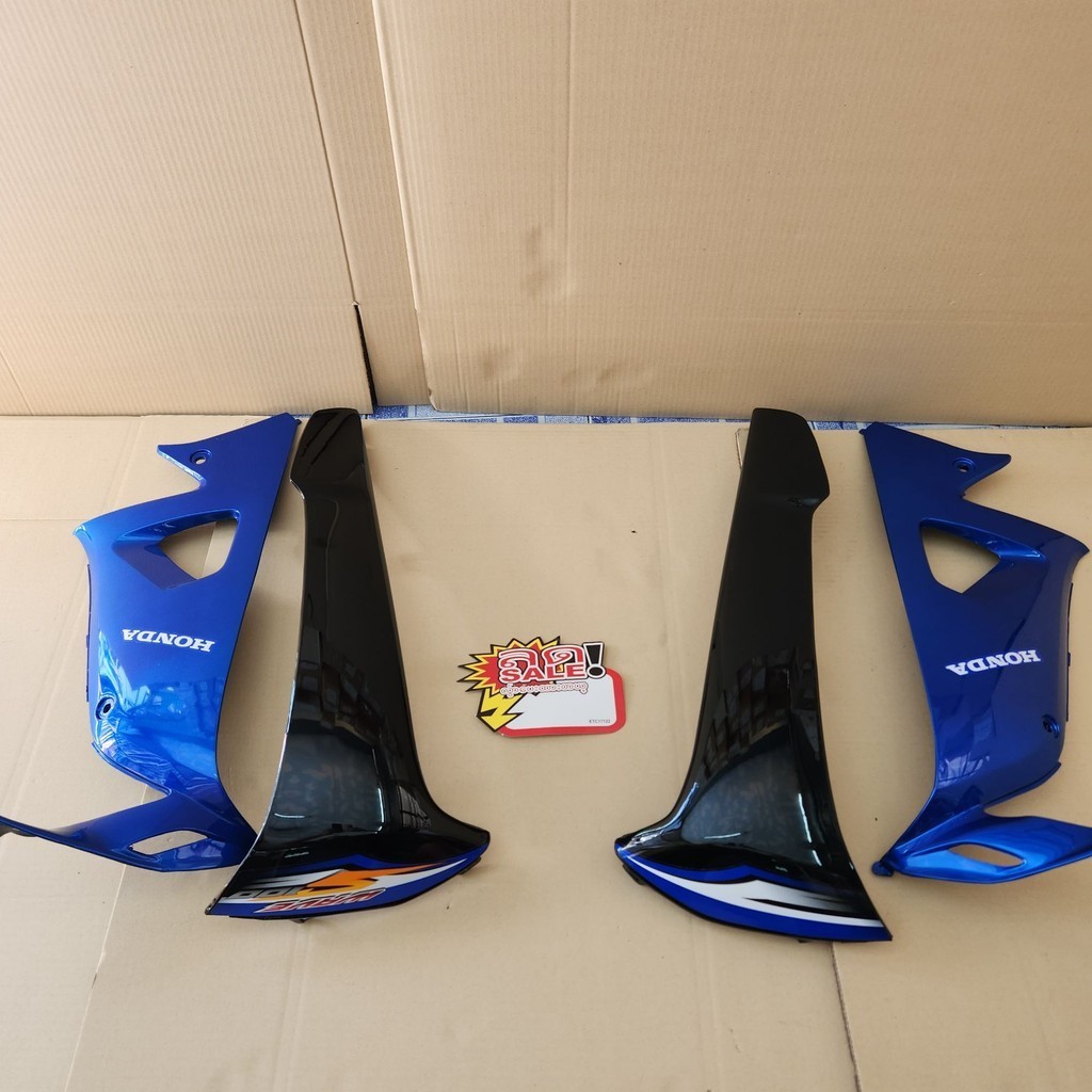 ชุดสี บังลมนอก บังลมใน wave100s ubox เวฟ100 ยูบ็อก สีน้ำเงินดำ 4ชิ้น