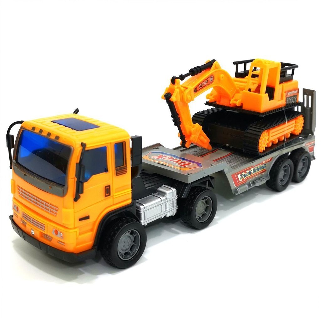 BKLTOY รถของเล่น รถบรรทุก รถก่อสร้าง รถบรรทุกรถแมคโค คละสี 8268-32