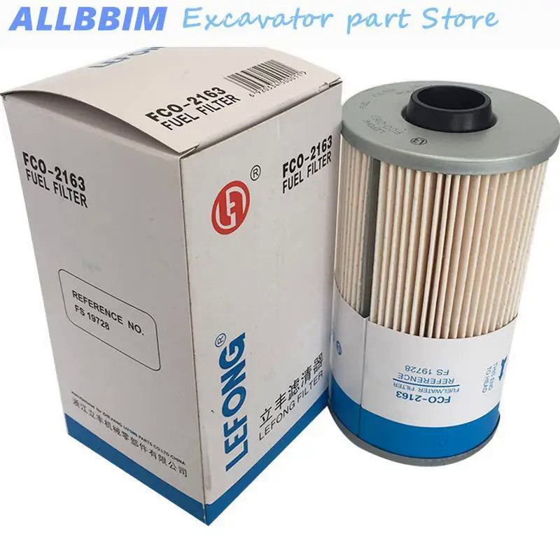 For Zoomlion ZE220E 220 Excavator Parts Diesel Filter Element Oil-Water Separator Paper Diesel Filter High Quality Acces