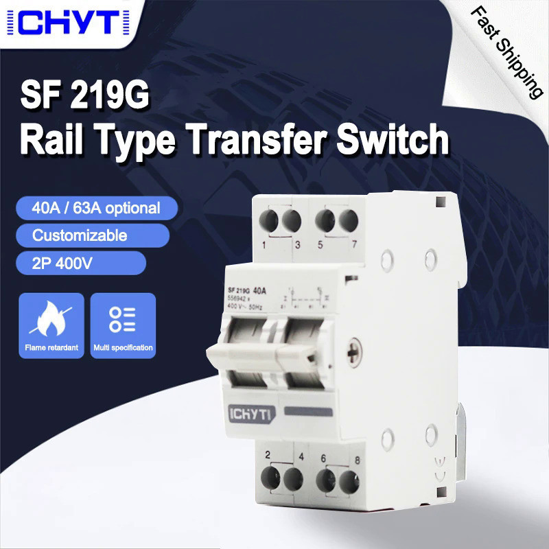 Chyt 2P 40A 400V Mts Dual Power Handmatige Overdracht Schakelaar Interlock Circuit Breaker