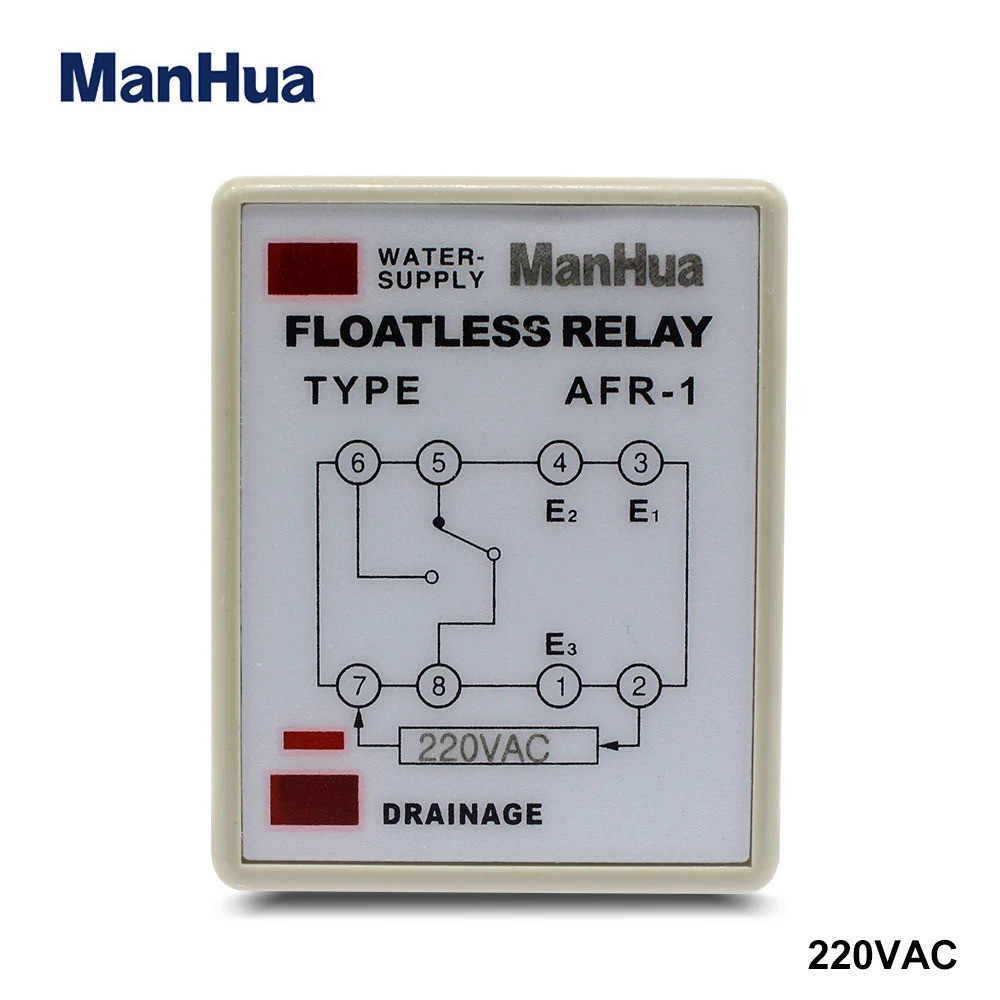 ManHua Water Supply Floatless Relay 220VAC 50/60Hz ตัวควบคุมระดับน้ำ AFR-1