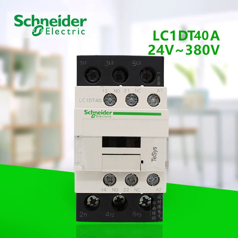4P AC คอนแทคเตอร์25A คอยล์ควบคุมแรงดันไฟฟ้า24 V 36V 110V 220V 380V 50/60Hz เปิดหนึ่งอัน LC1DT40B7C ป
