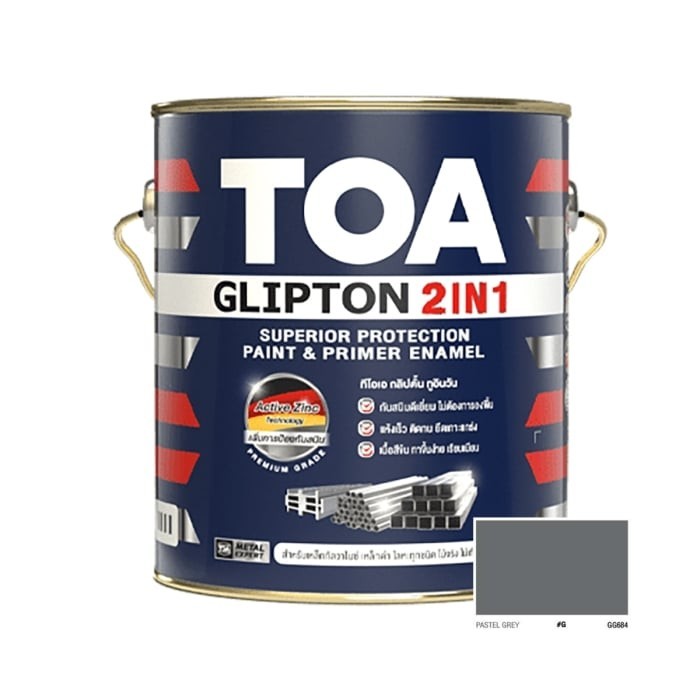 TOA สีน้ำมันเงา Glipton 2in1 #GG684 PASTEL GREY (กล)