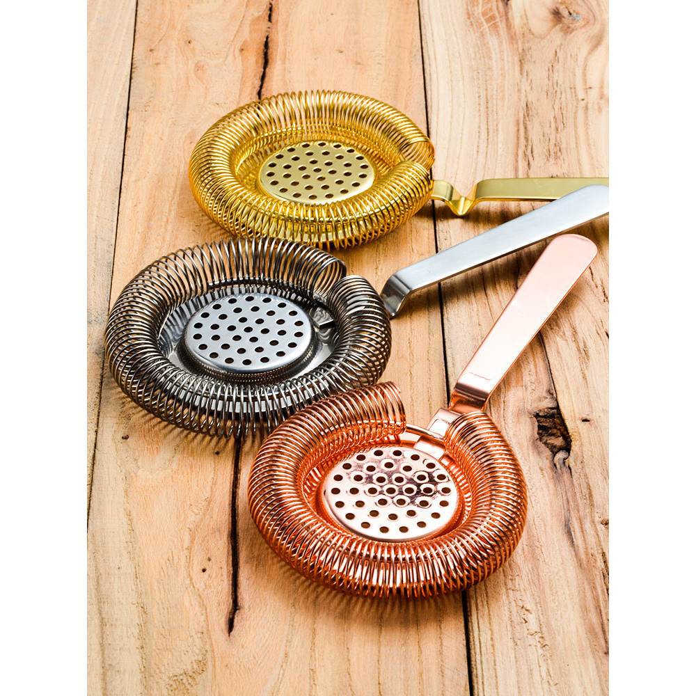 Hawthorne Stainless Steel Bartender Ice Filter Bending Cocktail Strainer Filter Partition Ice Strain