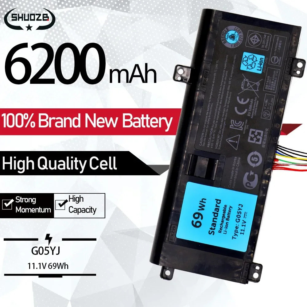 New G05YJ Laptop Battery for DELL Alienware 14 A14 M14X R3 R4 Series P39G 14D-1528 14D-4528 0G05YJ Y