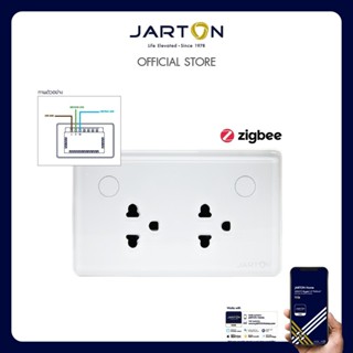 JARTON Zigbee ปลั๊กผนัง 2 จุด รุ่น 131326