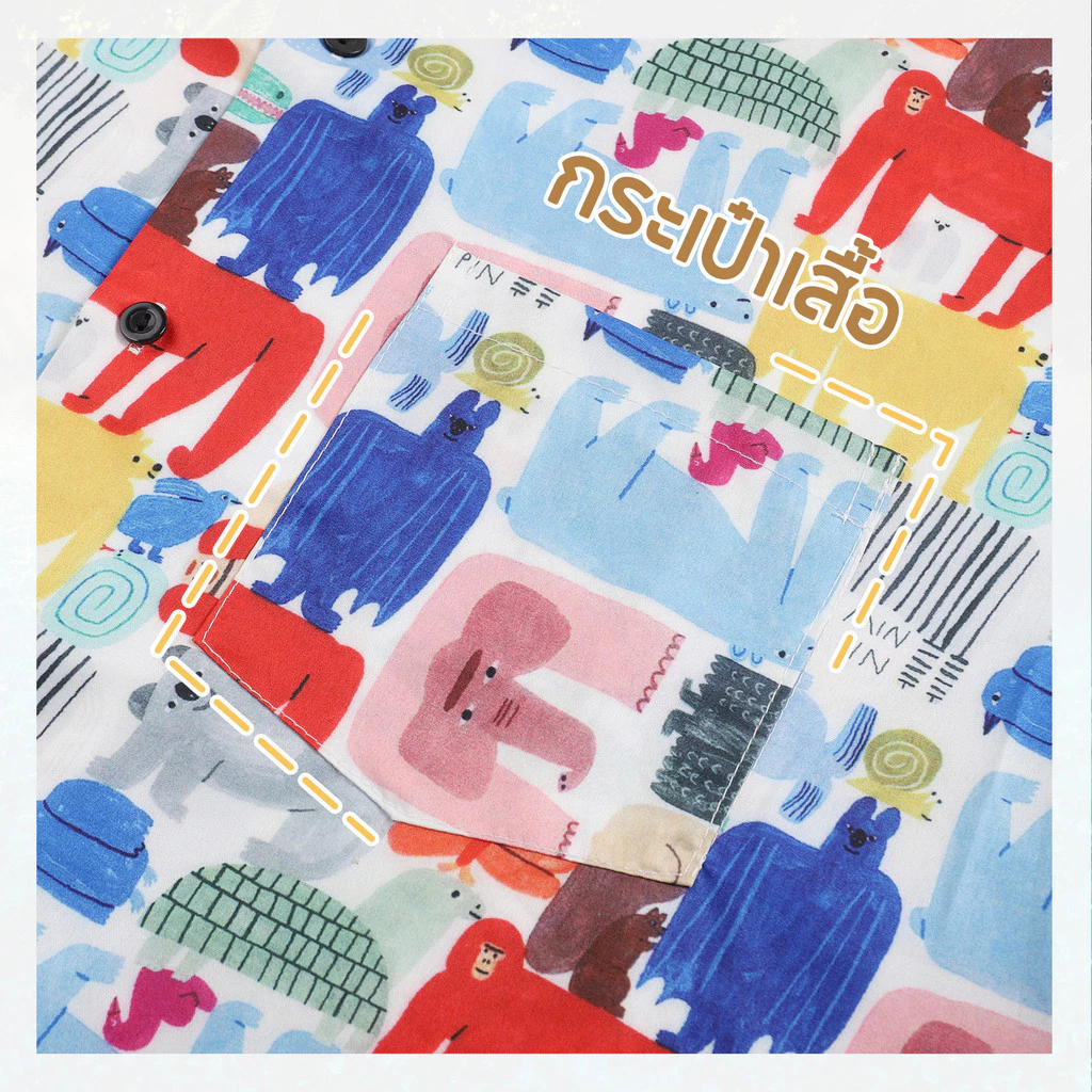 Wassuppe Hawaii Shirt เชิ้ตแขนสั้นลายดอกไม้ ทรงหลวม สไตล์ฮาวาย thumbnail 7
