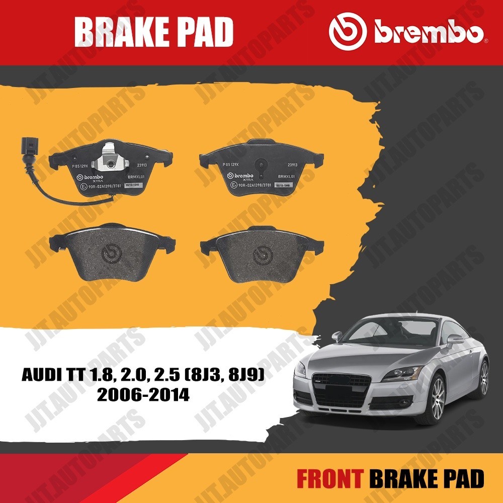 Brembo ผ้าเบรค AUDI TT, TTS 1.8, 2.0, TFSI, 2.5 RS (8J3, 8J9) T5 MK.2 2006-2014 [คู่หน้า, ดิสก์หลัง]