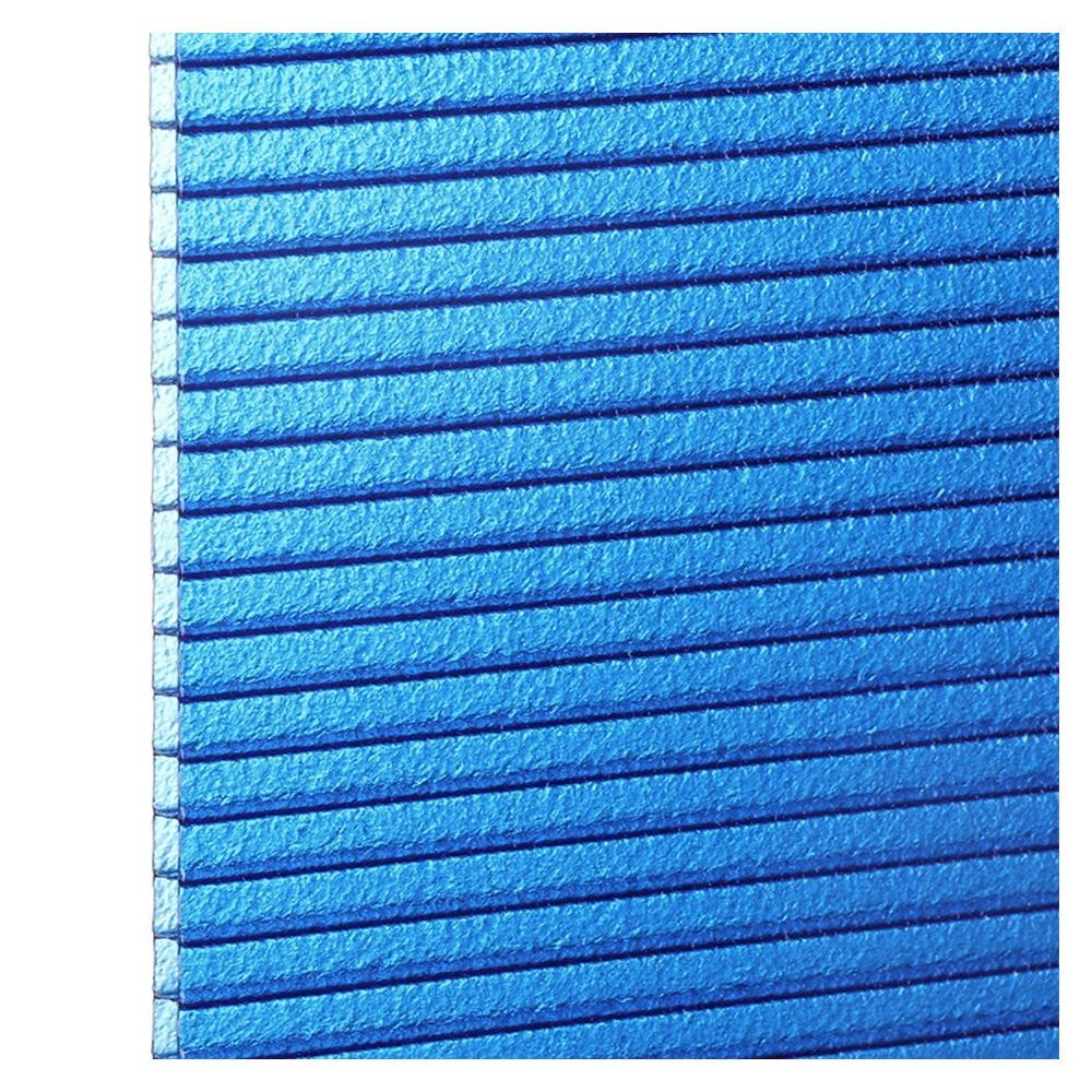 SUNSHIELD แผ่นโพลีคาร์บอเนต ลูกฟูก 6 มม. 1.22x2.44 ม. สีน้ำเงินมุก จัดส่งโดย HomePro