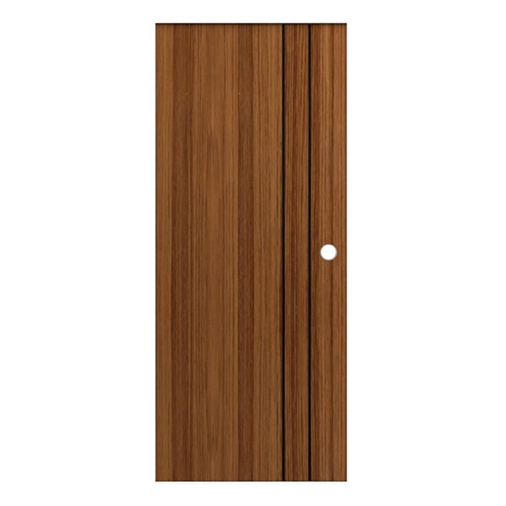 PARAZZO ประตูภายใน UPVC PUN02 90X200 ซม. สีวอลนัท เจาะลูกบิด จัดส่งโดย HomePro – โปรปัง