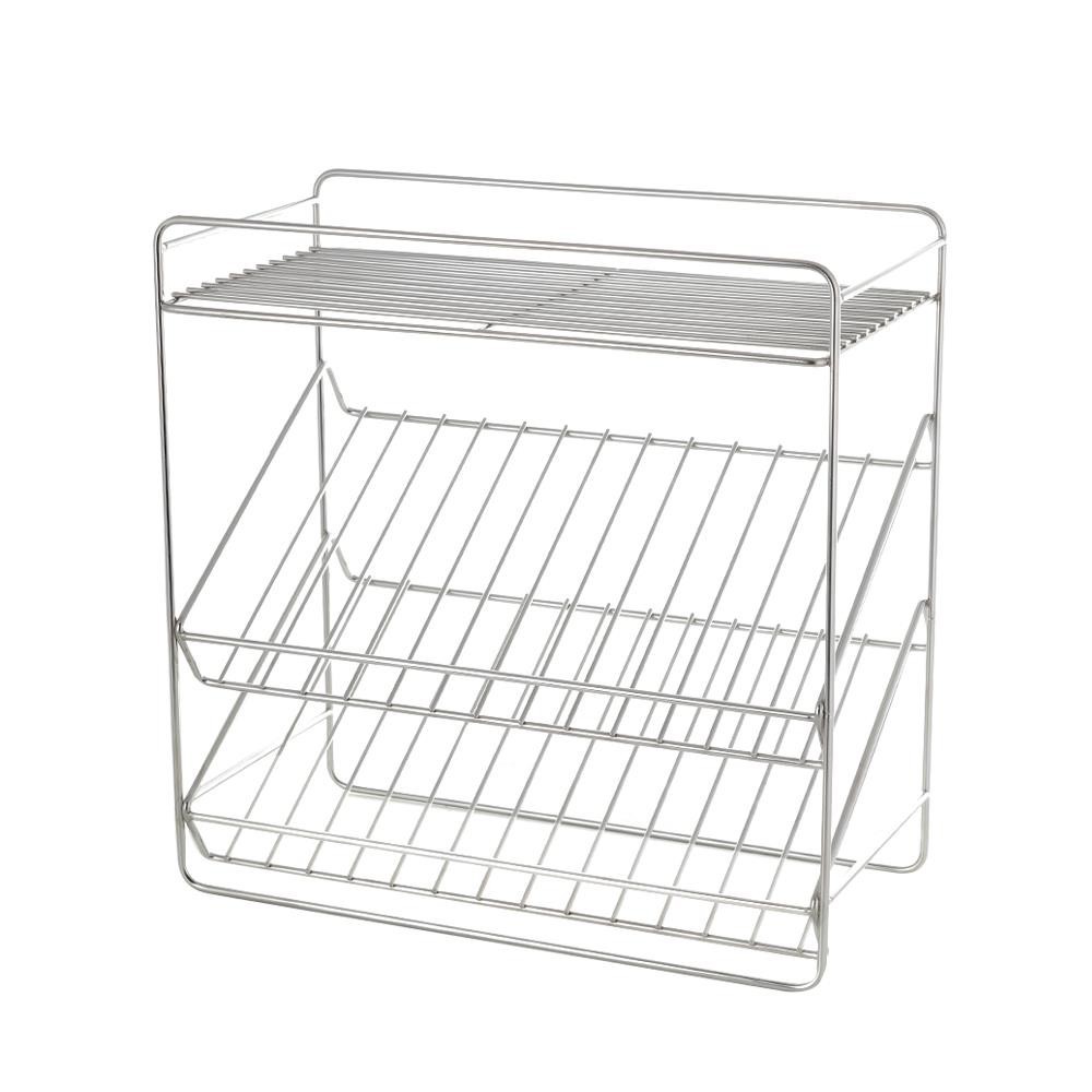 HomePro ชั้นวางขวดในครัวสเตนเลส3ชั้น EKONO แบรนด์ EKONO