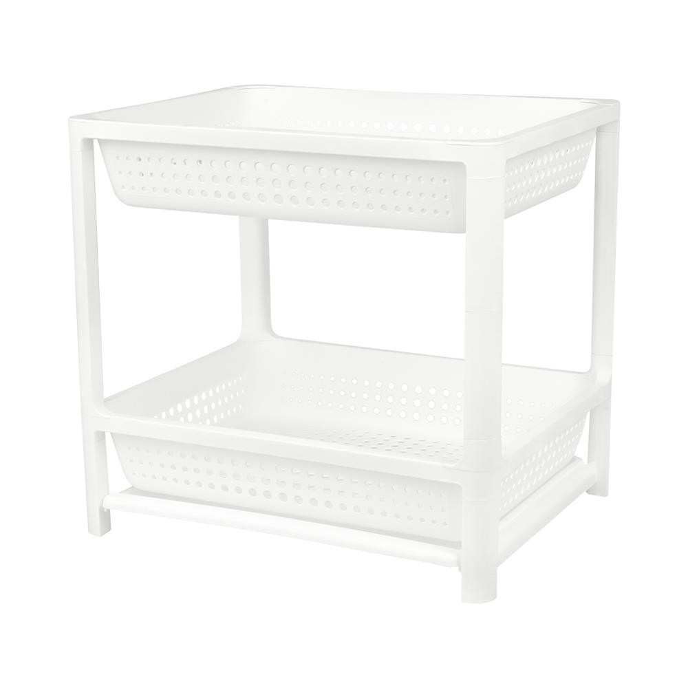 HomePro ชั้นคว่ำจานและแก้วพลาสติก2ชั้น+ถาด KECH แบรนด์ KECH