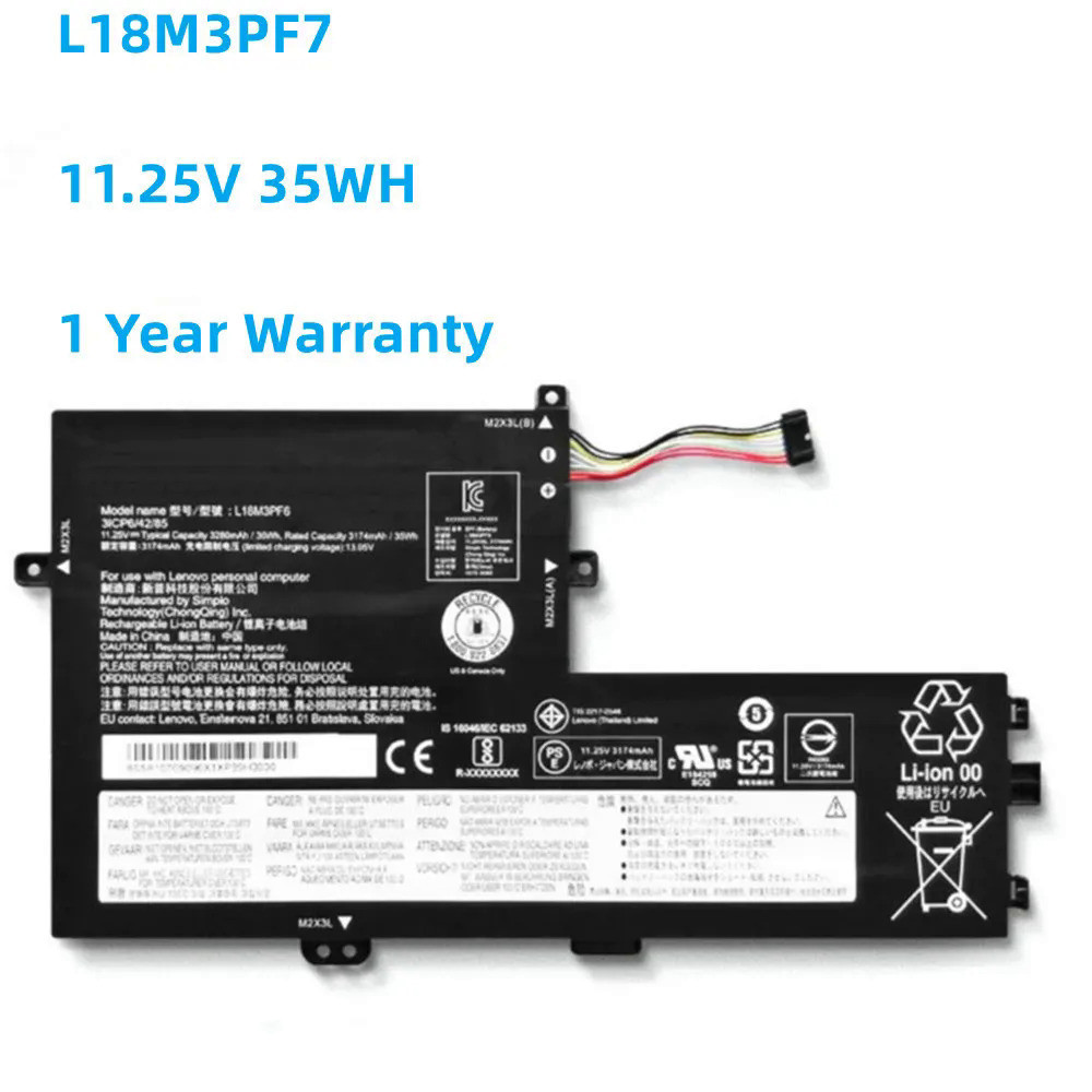 Laptop battery for Lenovo, L18C3PF6, L18M3PF7, V, 35oh,, from, from, from, to 18m3pf6, L18L3PF3, L18