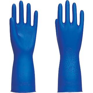 ถุงมือกันสารเคมี PVC TOWA สีน้ำเงิน รุ่น 774 ถุงมือพีวีซี ถุงมือป้องกันน้ำมัน จารบี สารเคมี กรด ด่าง