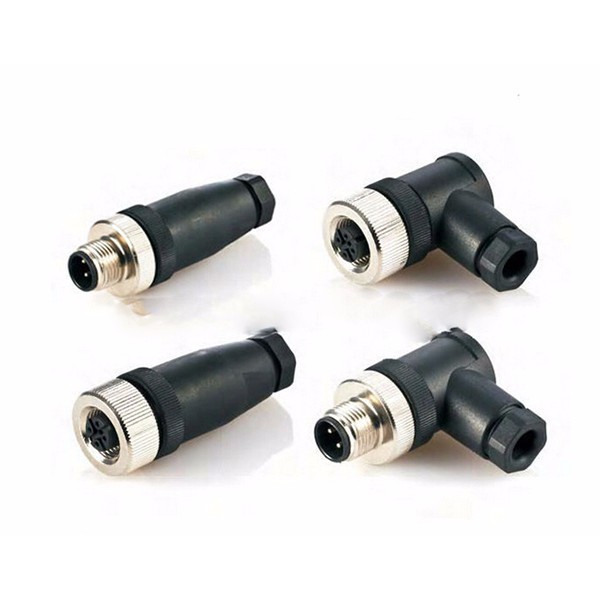 male female Power Application waterproof electrical 3pin 5pin 8pin plastic m12 connector