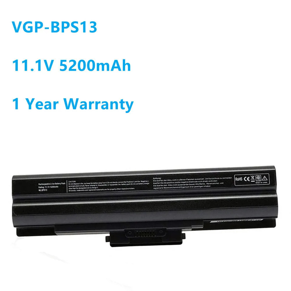 New VGP-BPS13 VGP-BPL13 VGP-BPS13S portable battery for sony Vaio VGN-AW VGP-BPL21/S VGP-BPS21 11.1V