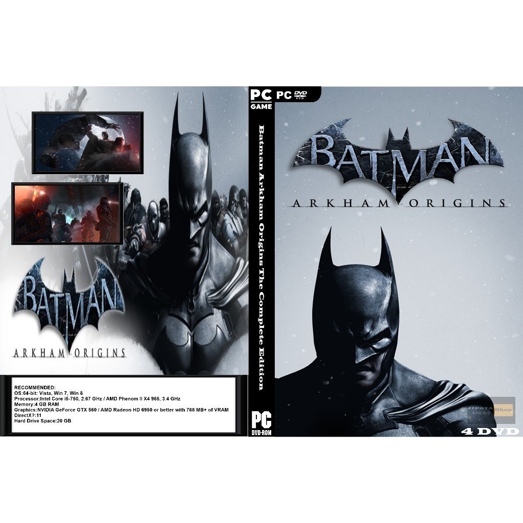 แผ่น Game PC Batman Arkham Origins The Complete Edition (4DVD)