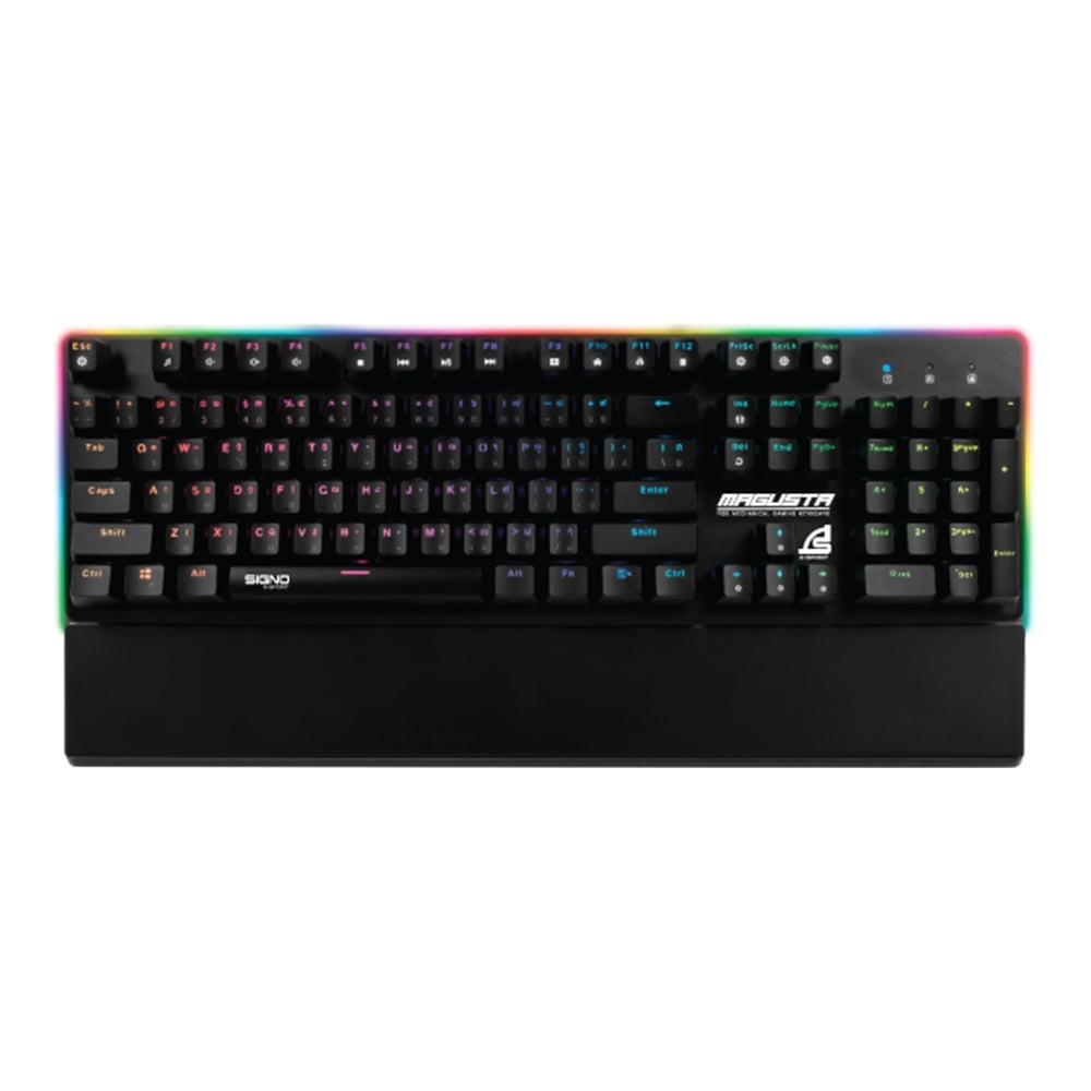 KEYBOARD (คีย์บอร์ด) SIGNO E-SPORT GAMING KB-781 MAGUSTA (BLUE OPTICAL SWITCH) .