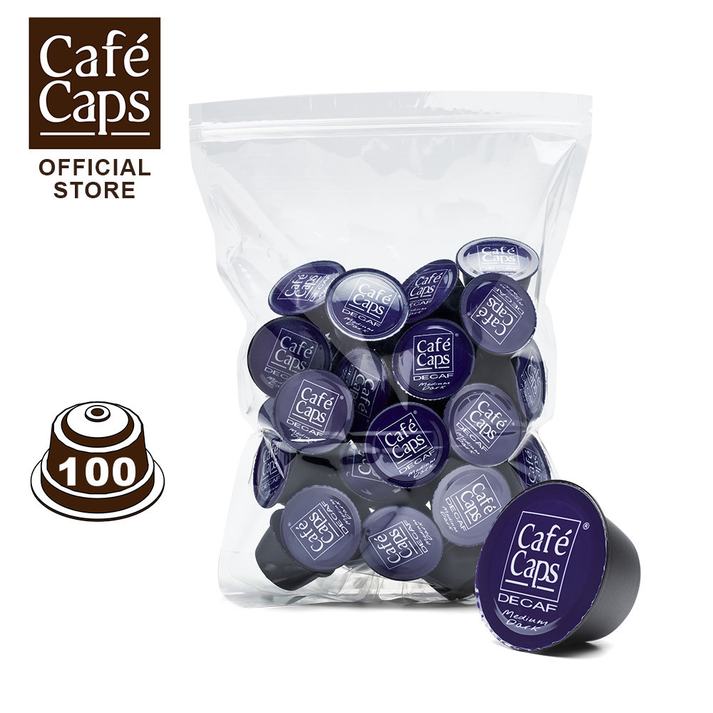 Dolce Gusto Compatible Coffee Capsule Decaf - Cafecaps (1 Bag X 100 Caps) | กาแฟแคปซูล ดีคาฟ