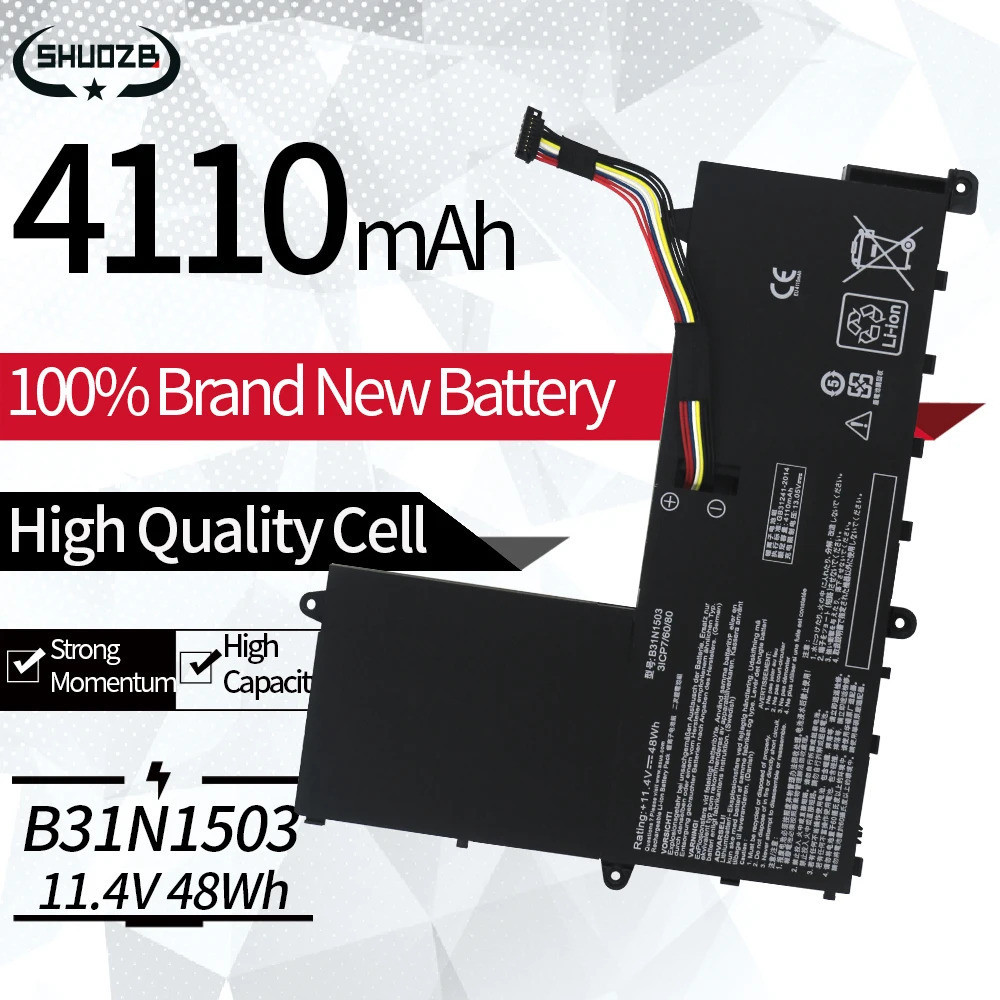 B31N1503 0B200-01690000 Laptop Battery For ASUS R206SA  E202SA E202SA-1B E202SA-1E E202SA-FD001 E202