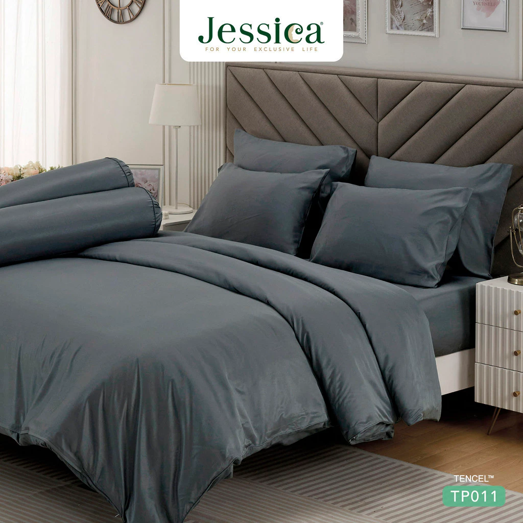 [NEW] Jessica Tencel TP011 เจสสิก้า สีพื้น ชุดเครื่องนอน ผ้าปูที่นอน ผ้าห่มนวม ให้สัมผัสที่นุ่มลื่นดุจแพรไหม