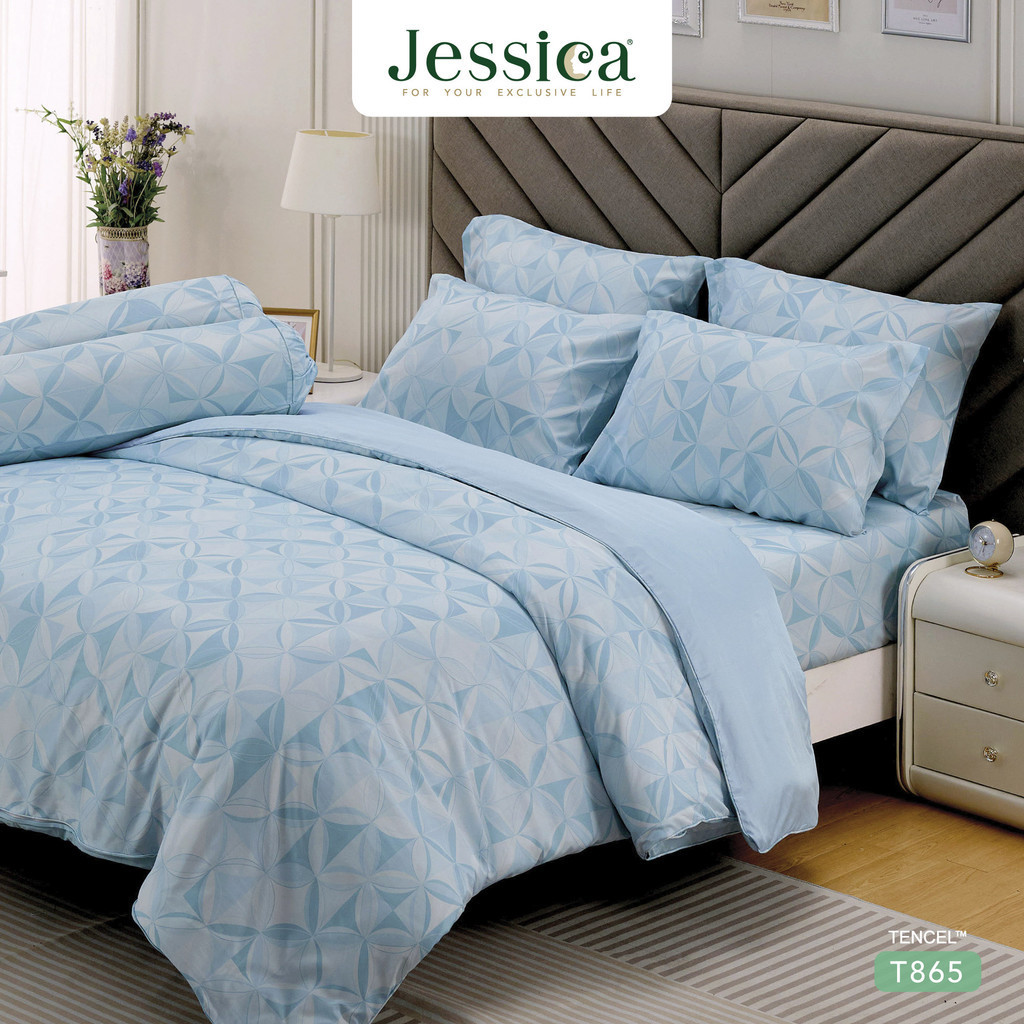 Jessica Tencel T865 พิมพ์ลาย เจสสิก้า ชุดเครื่องนอน ผ้าปูที่นอน ผ้านวม ลวดลายโดดเด่น ให้สัมผัสที่นุ่มลื่นดุจแพรไหม