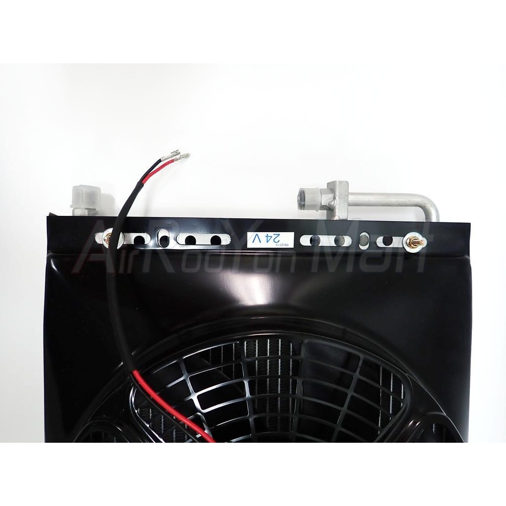 แผงแอร์รถยนต์ ขนาด 14 x 18 นิ้ว หนา 26 มม. หัวโอริง พร้อมพัดลม 24V พัดลมแบบดูด คอนเดนเซอร์ รังผึ้งแอร์ - รูปที่ 2