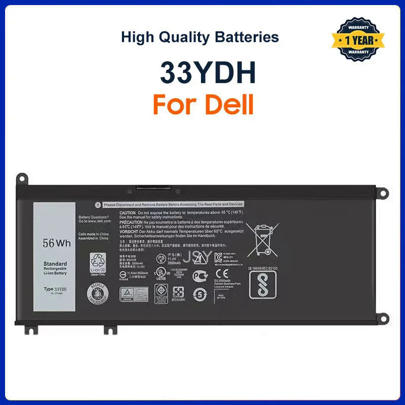 แบตเตอรี่แล็ปท็อป33YDH สำหรับ Dell Inspiron 17 7778 7779 7773 15 7577 G3 15 3579 5587 17 3779 7588 P