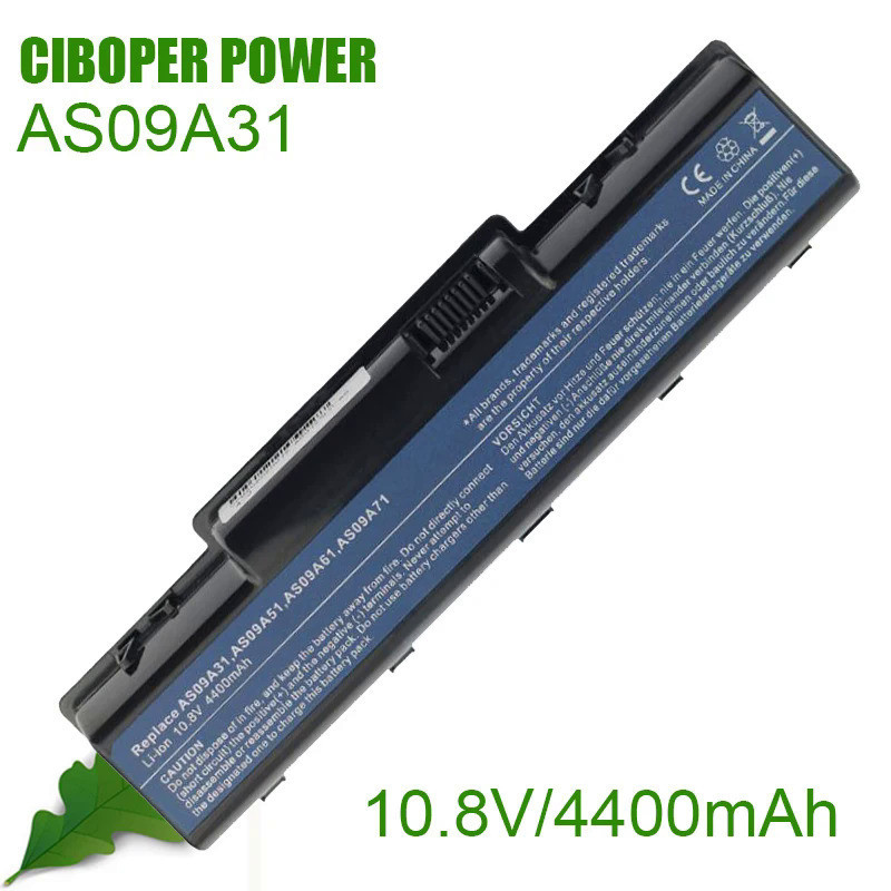 CP แบตเตอรี่แล็ปท็อป AS09A3110.8V/4400MAh สำหรับ Aspire 5732 4732Z 5516 5517 Series AS09A31โน้ตบุ๊ค 