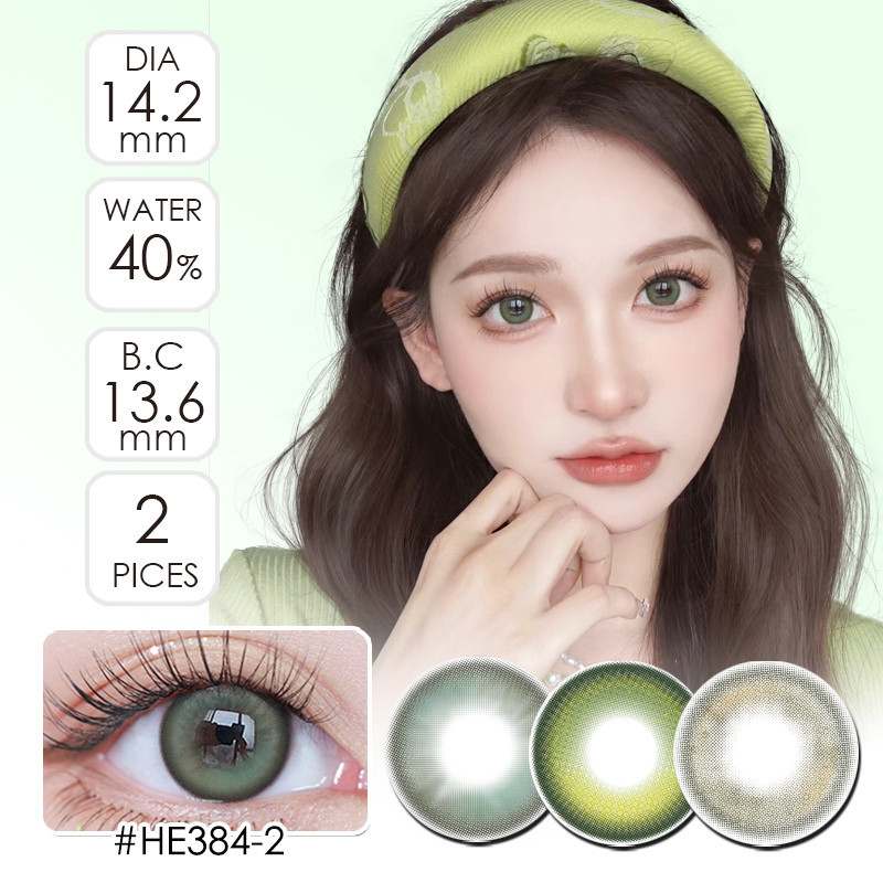 （COD）70-6% Contact lens คอนแทคเลนส์สีคู่ขนาดเส้นผ่านศูนย์กลาง 14-14.5MM ปริมาณน้ำ 38% สั้น -0.00 ถึง -4.50