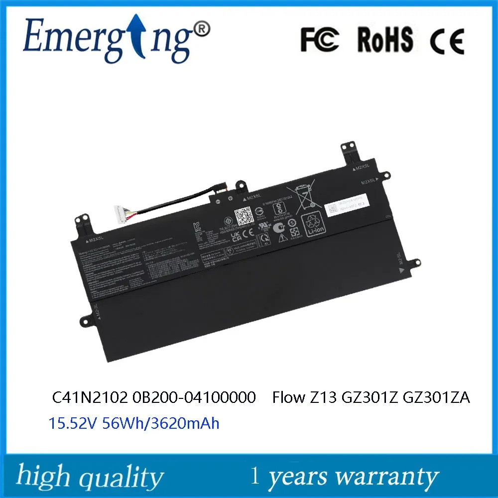 15.52V 56Wh แบตเตอรี่แล็ปท็อป C41N2102สำหรับ ASUS ROG Flow Z13 GZ301 GZ301Z NR2201ZE Zephyrus G14 Z13