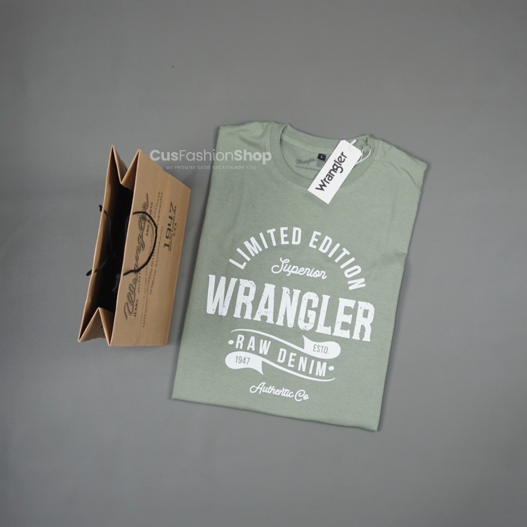 【COD】Wrangler import T-shirt men Wrangler USA import T-shirt men's short sleeve distro T-shirt men/w