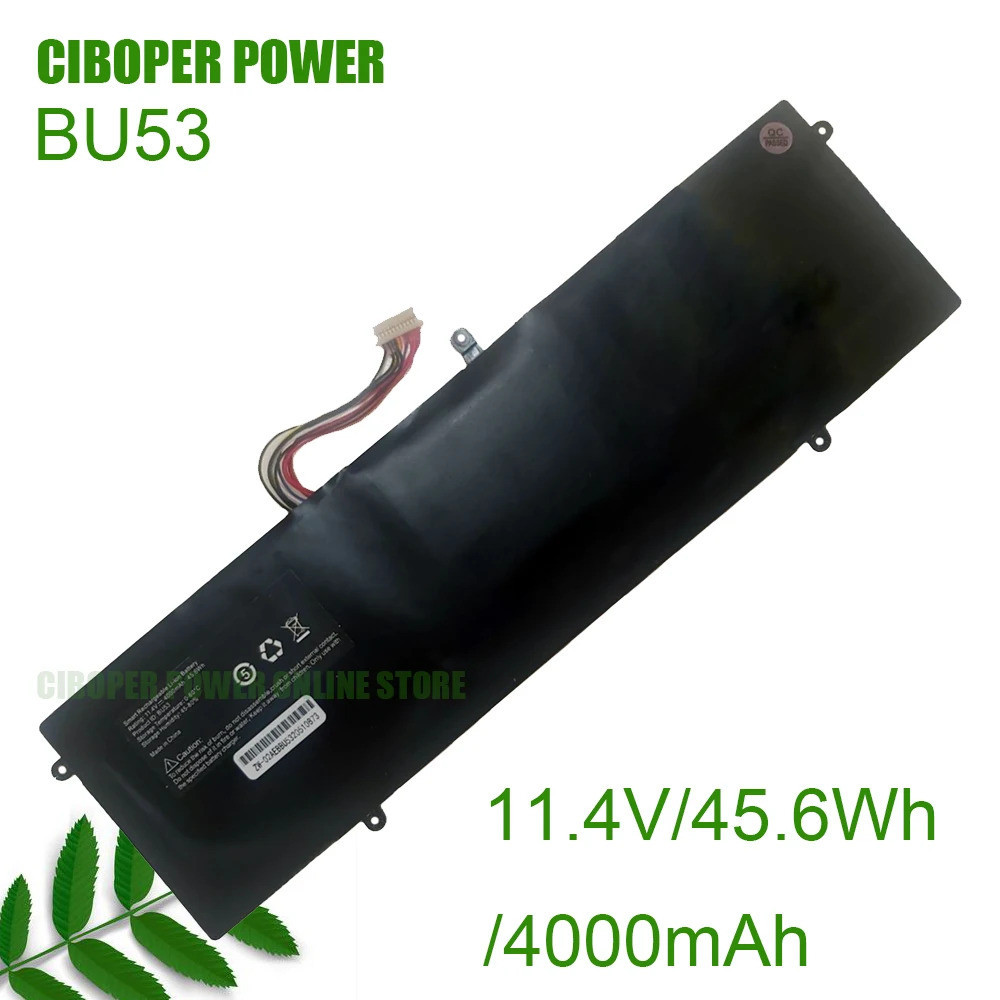 CP แบตเตอรี่แล็ปท็อป BU53 11.4V/45 .6wh/ 4000MAh สำหรับ Byone 53B BU53 Feedme F5 F6 F8 F9 Pro Series