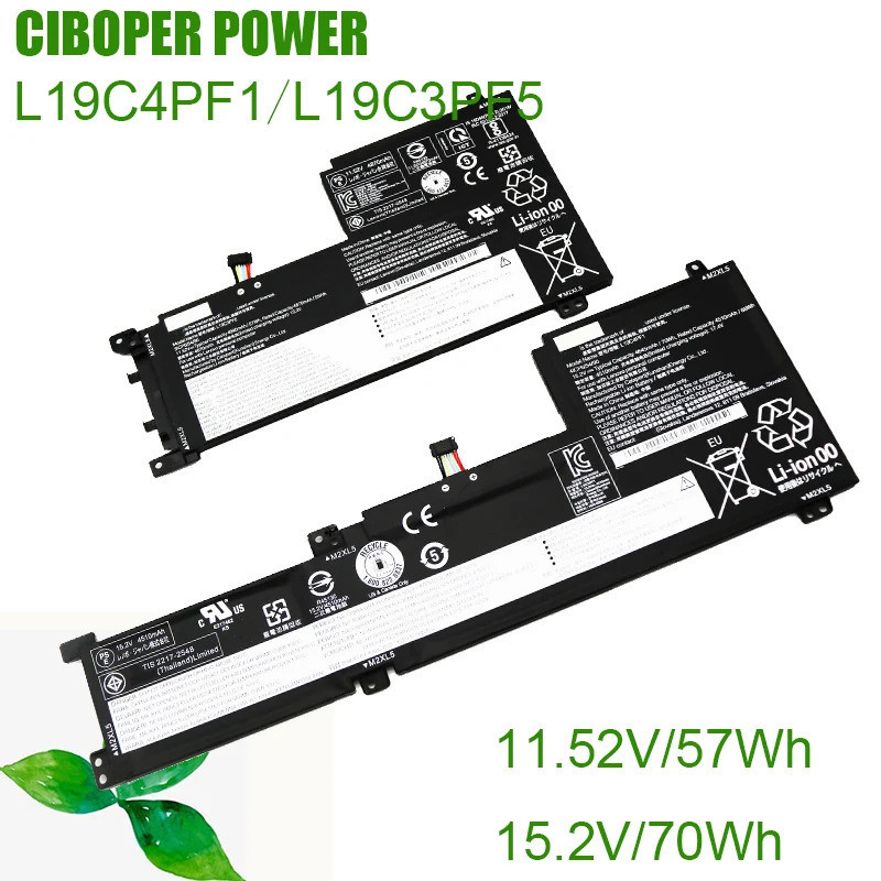 CP แบตเตอรี่ L19C3PF5 57/70Wh สำหรับ Xiaoxin 15 15ARE 15IIL Air 15 15ITL 15ALC Serie L19M4PF1 L19M3P