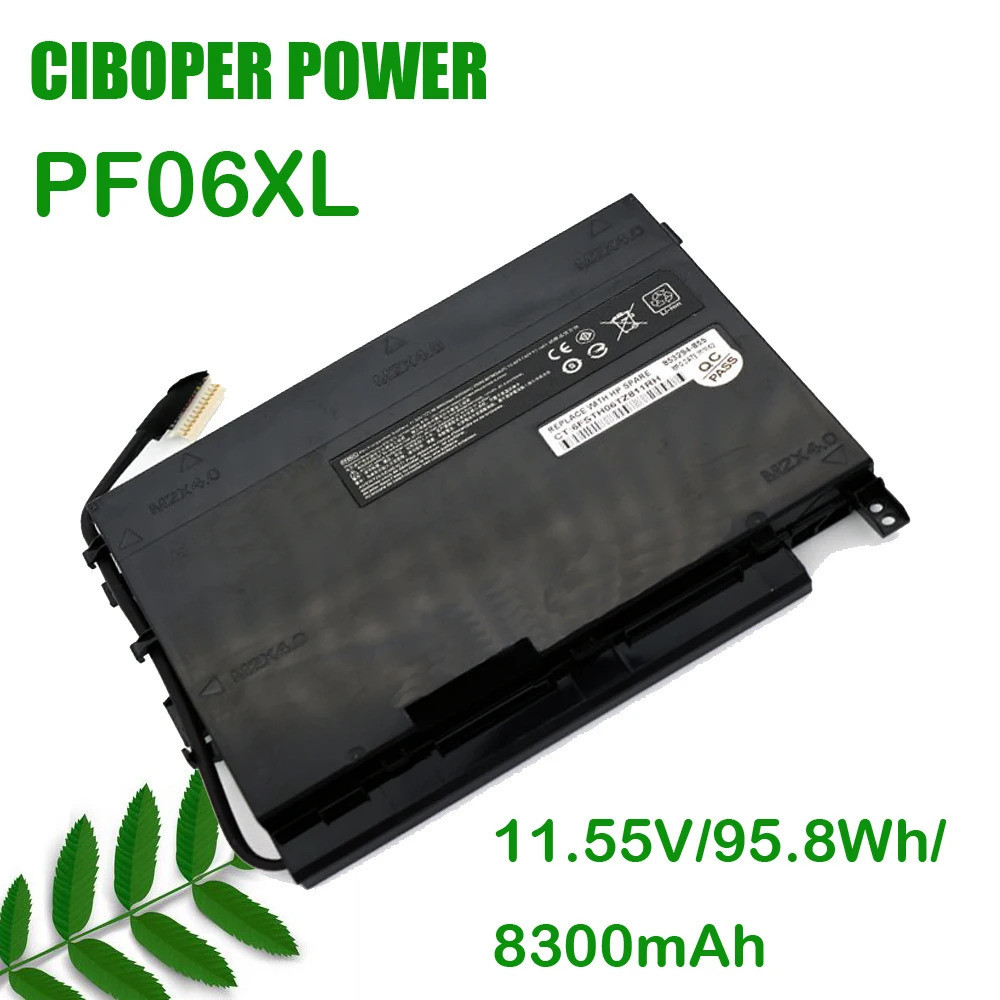 CP แบตเตอรี่แล็ปท็อป PF06XL 8300MAh สำหรับ Omen 17-W110NG W202NO W238TX W232NF W101UR W117TX HSTNN-D