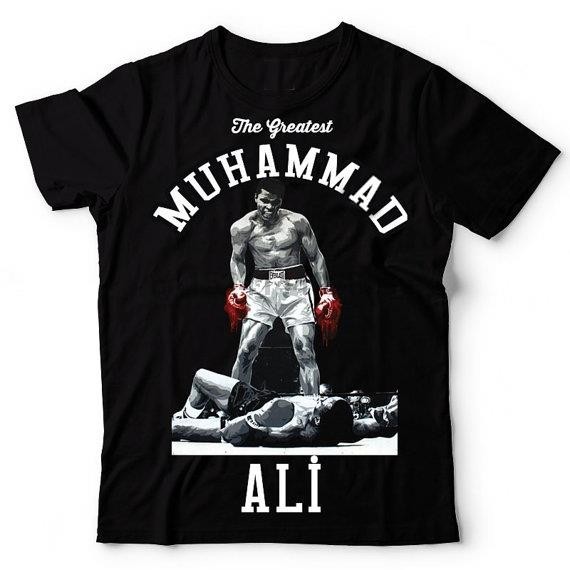 【COD】[Lanbo clothing]Muhammad Ali T Shirt Men The Greatest Fitness Short Sleeve Printed Top Cotton T