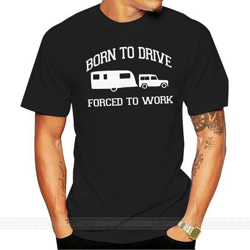 【COD】New Summer Men Hot Sale Fashion Caravan Born To Drive Mens T Shirt Funny Gift Birthday Tshirt T
