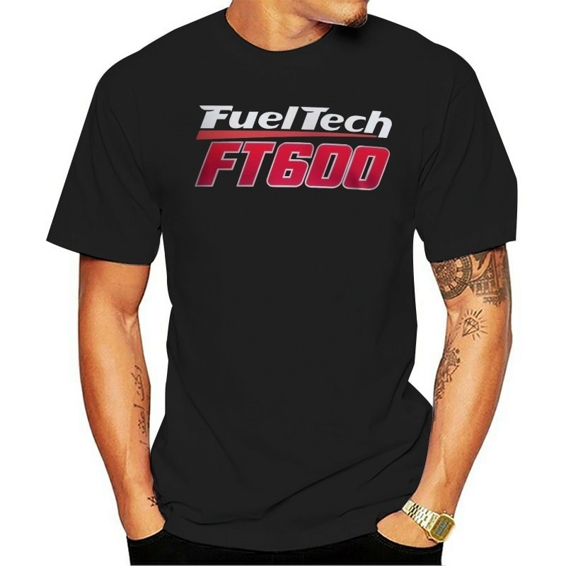 【COD】New Cool FUEL TECH FT600 FUELTECH RACING Men's Black T Shirt