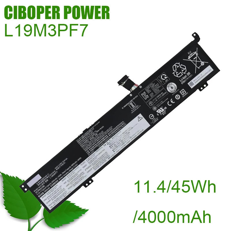 CP ของแท้แบตเตอรี่ L19M3PF7 11.4V/4000MAH/45WH L19L3PF3 L19M3PD9 L19D3PF4สำหรับ IdeaPad Gaming 15 15
